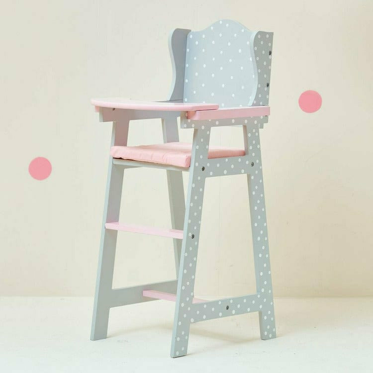 Polka Dots Princess Baby Doll High Chair – Grey - FAO Schwarz