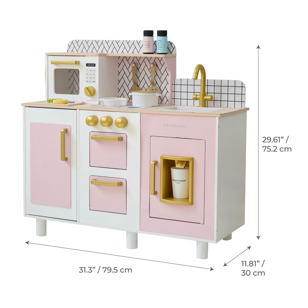 Little Chef Hampton Wooden Play Kitchen with Ice Dispenser & Sink - FAO Schwarz