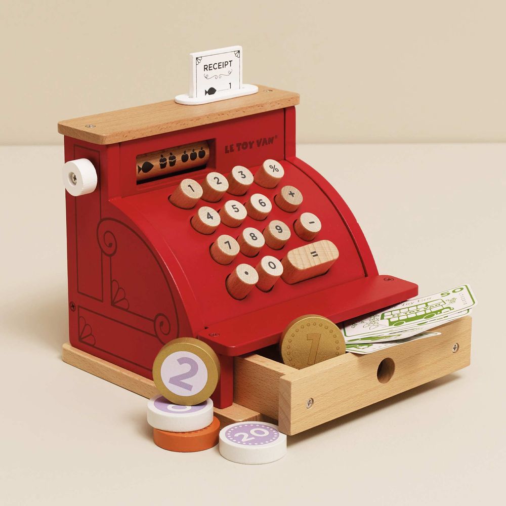 Play Wooden Cash Register & Money - FAO Schwarz