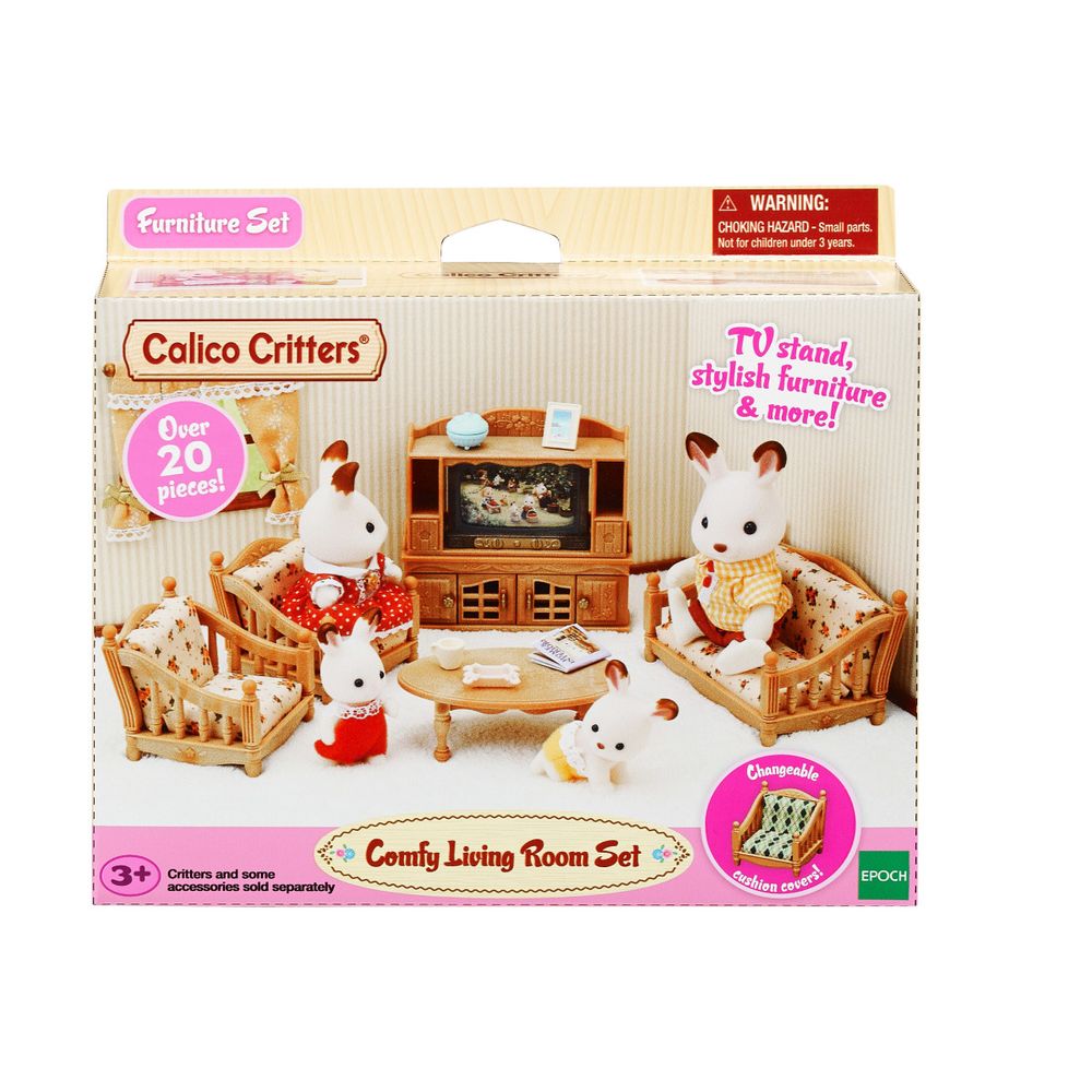 Calico Critters Comfy Living Room Set, Dollhouse Furniture and Accessories - FAO Schwarz