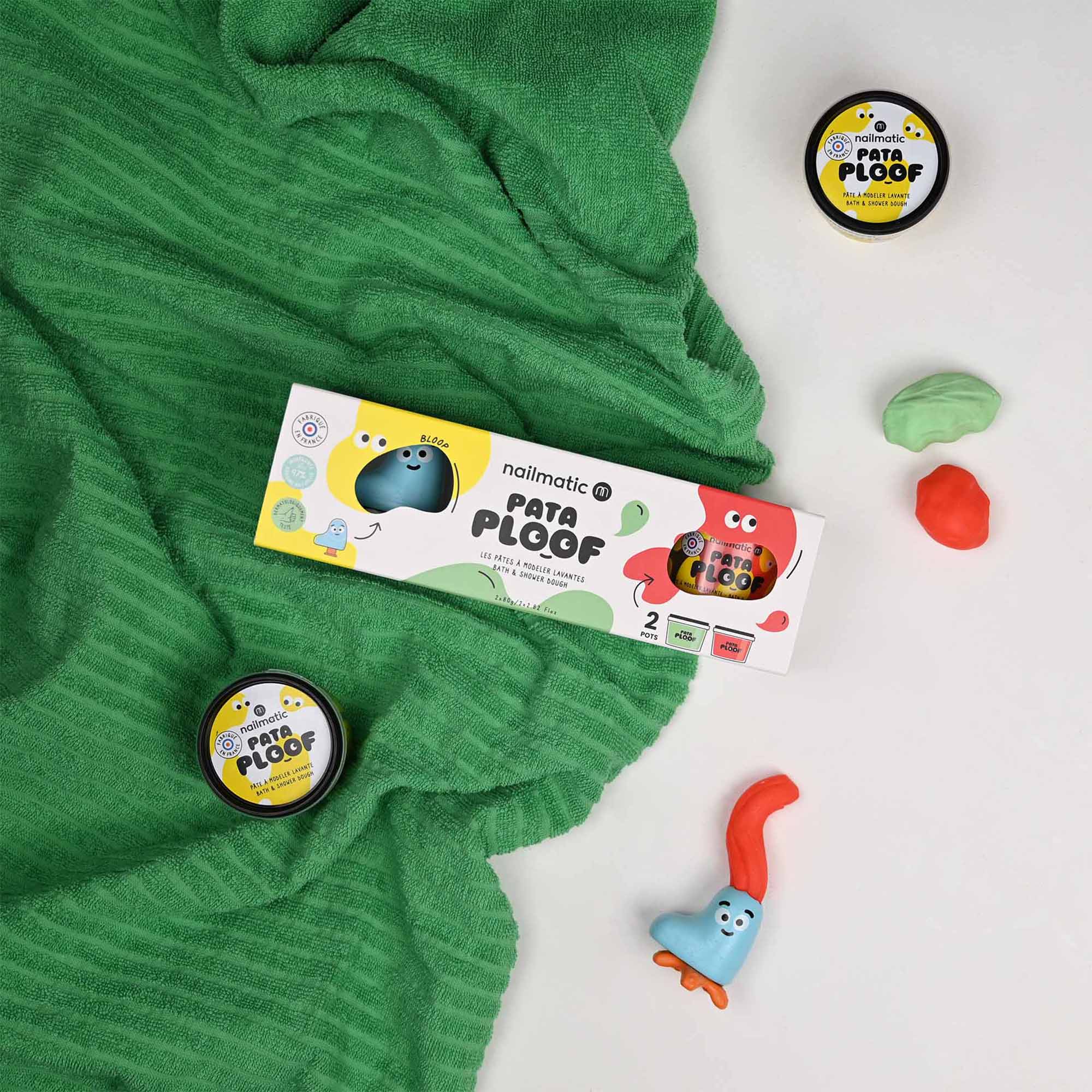 Pataploof Bloop – Bath Dough Set of 2 in Green + Red - FAO Schwarz