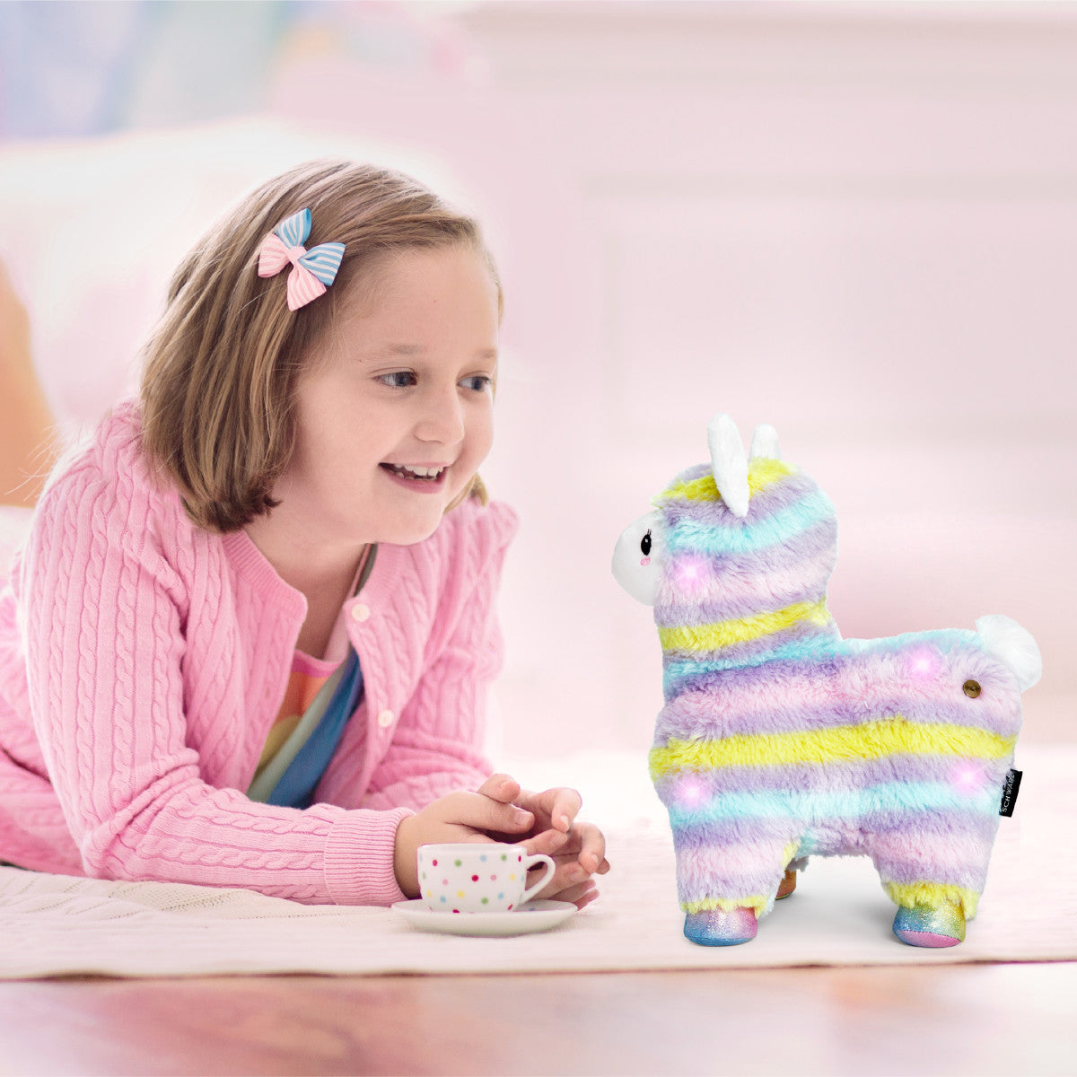 12″ Glow Brights LED with Sound Alpaca Plush - FAO Schwarz