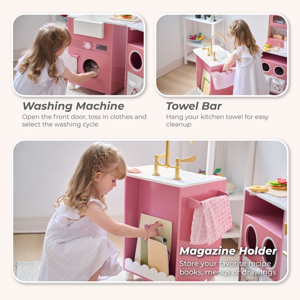 Little Chef Savannah Wooden Play Kitchen with 3 Modular Pieces - FAO Schwarz