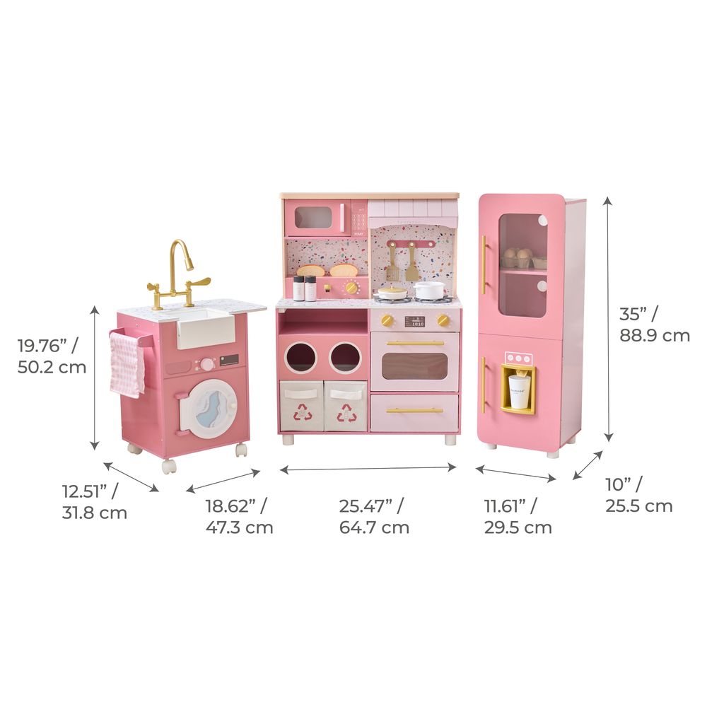 Little Chef Savannah Wooden Play Kitchen with 3 Modular Pieces - FAO Schwarz