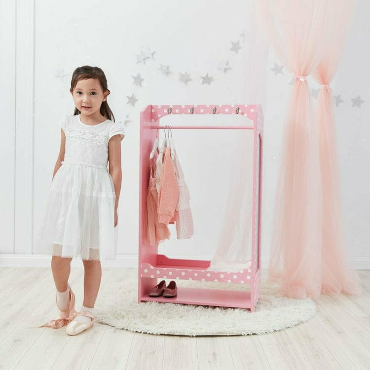 Little Princess Bella Clothing Rack with Storage – Pink - FAO Schwarz