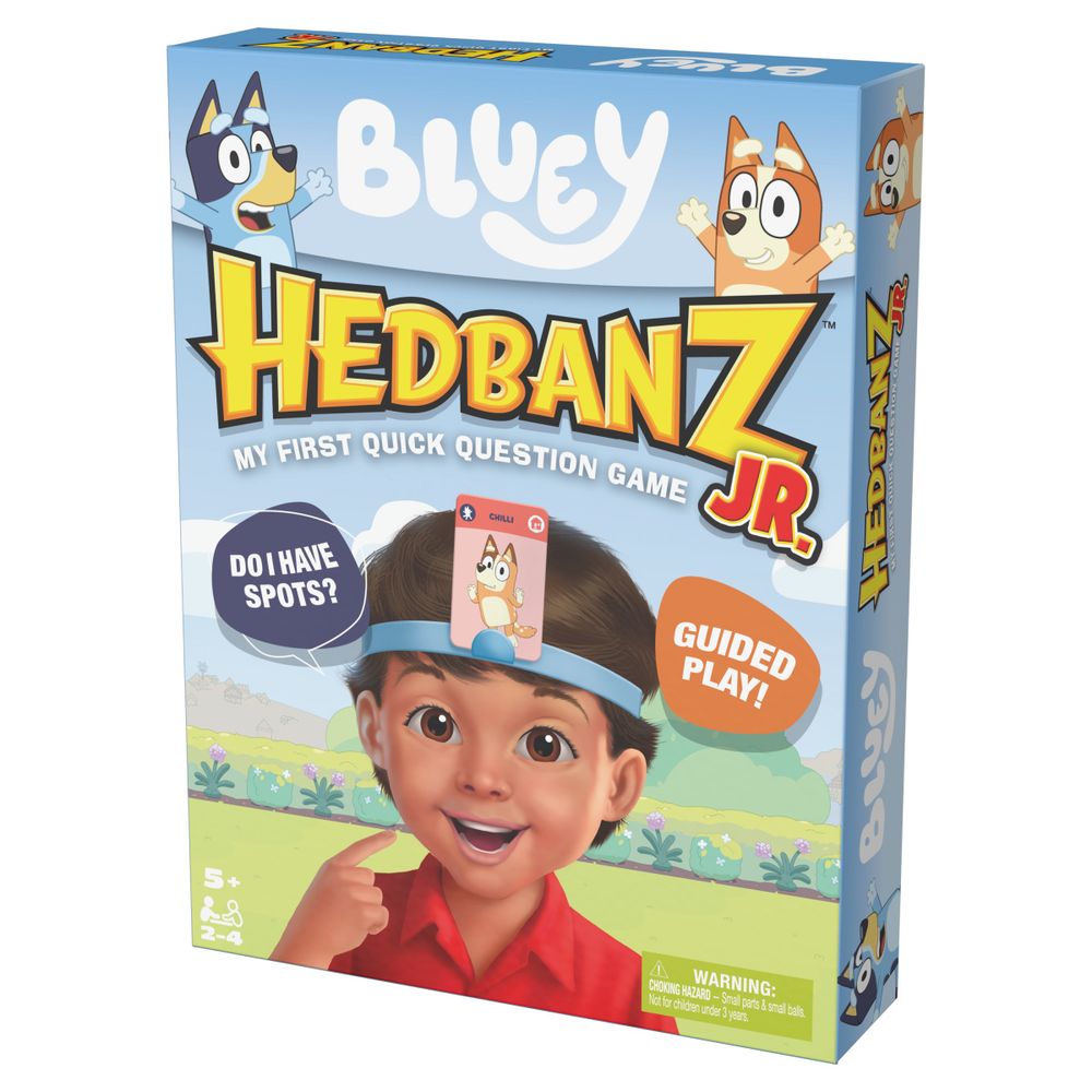 Bluey Hedbanz Jr. Picture Guessing Card Game - FAO Schwarz
