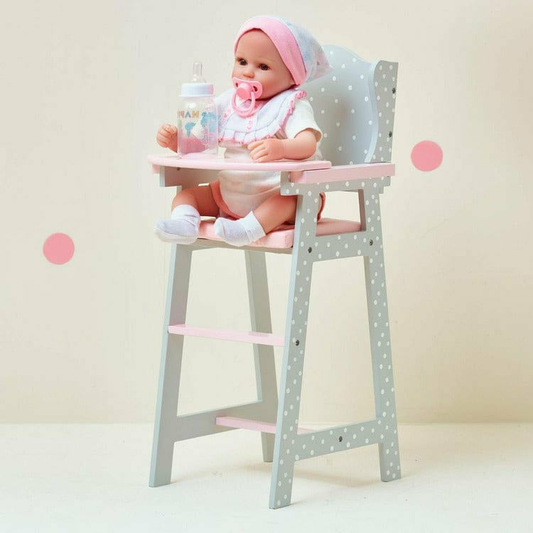 Polka Dots Princess Baby Doll High Chair – Grey - FAO Schwarz