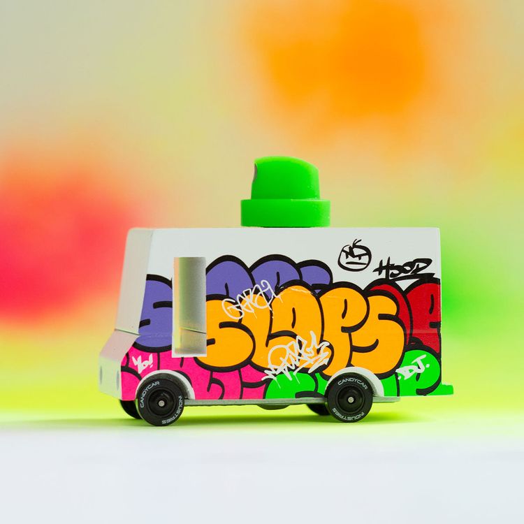 Black Graffiti Van Toy Car - FAO Schwarz