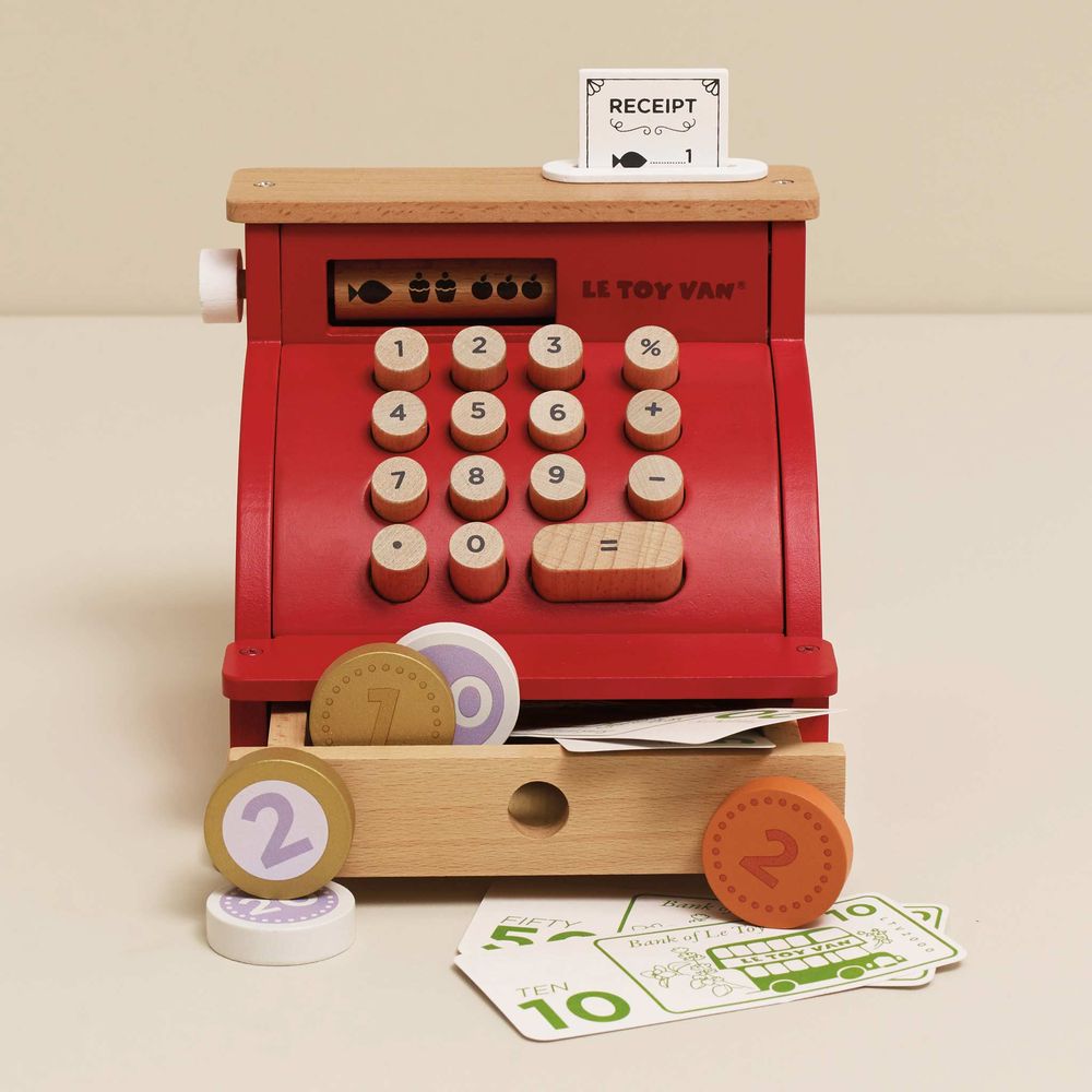 Play Wooden Cash Register & Money - FAO Schwarz