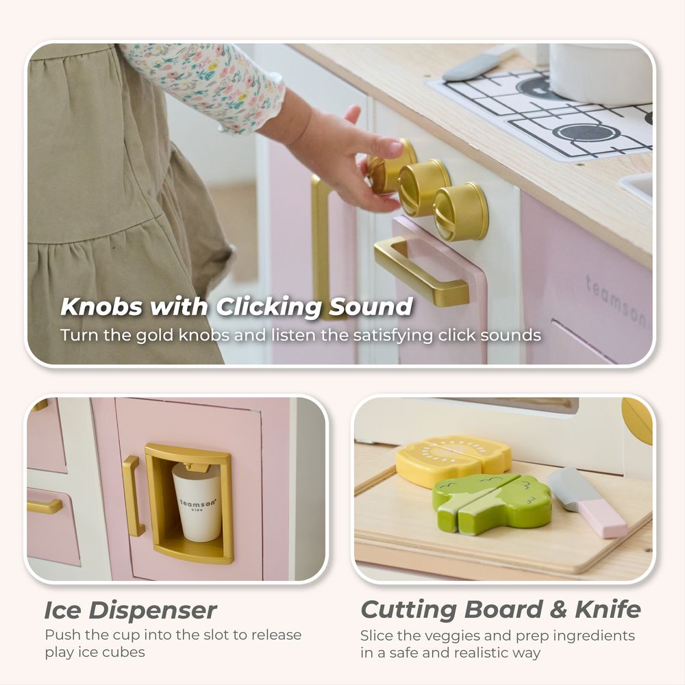 Little Chef Hampton Wooden Play Kitchen with Ice Dispenser & Sink - FAO Schwarz