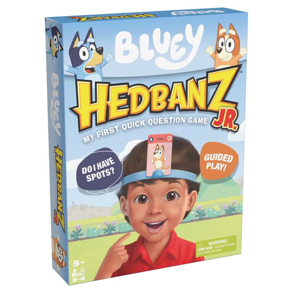 Bluey Hedbanz Jr. Picture Guessing Card Game - FAO Schwarz