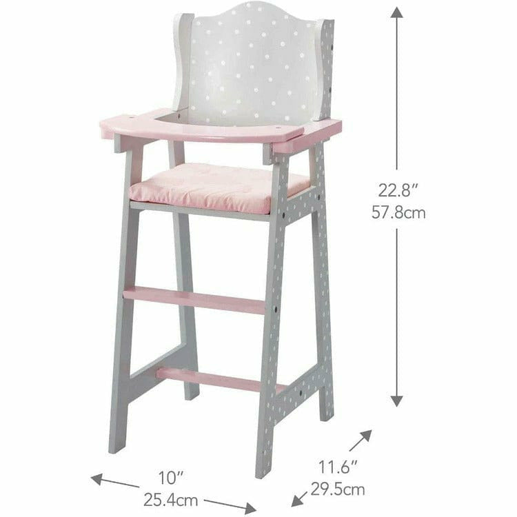 Polka Dots Princess Baby Doll High Chair – Grey - FAO Schwarz