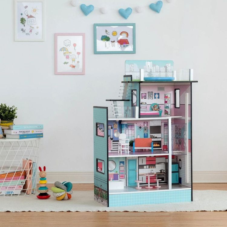 Dreamland Barcelona Dollhouse – Turquoise/Black - FAO Schwarz