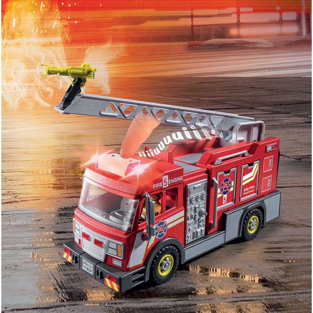Fire Truck with Accessories and 2 Figures - FAO Schwarz