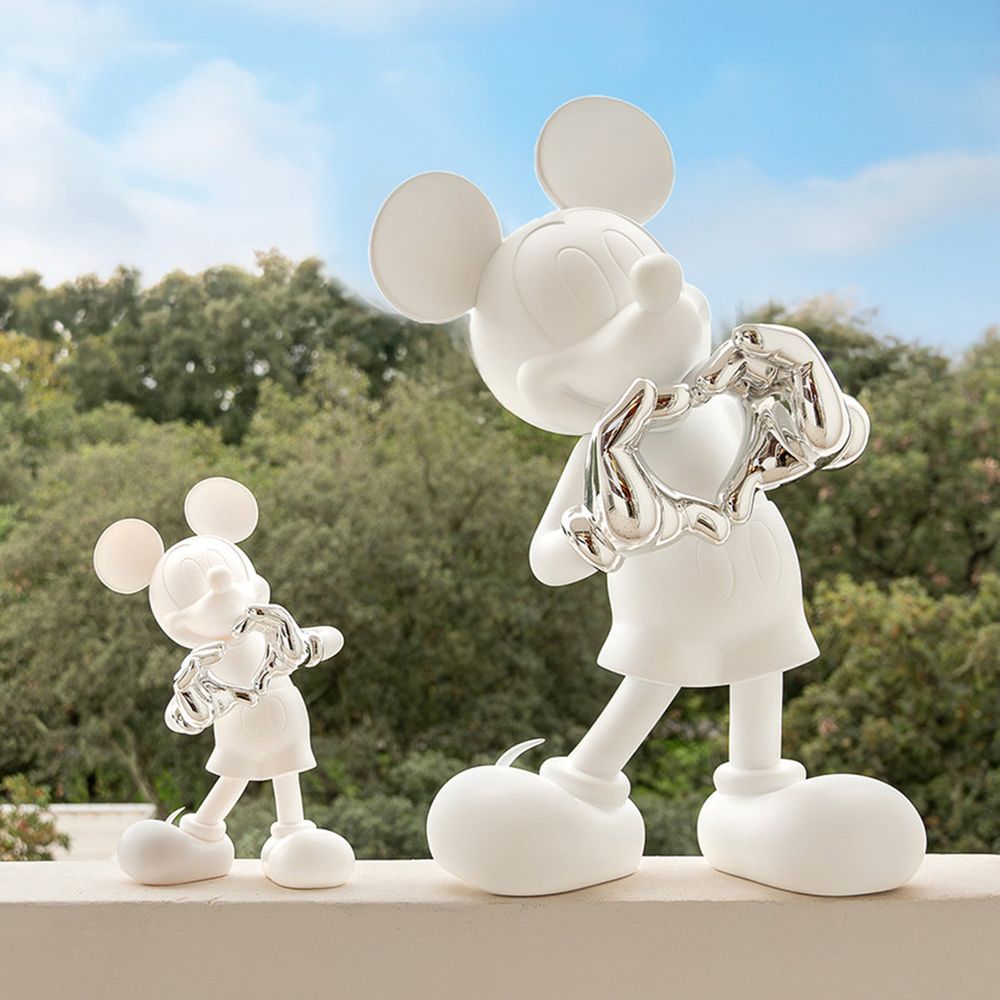 Mickey Mouse With Love 12″ Kelly Hoppen Figurine – White & Silver - FAO Schwarz