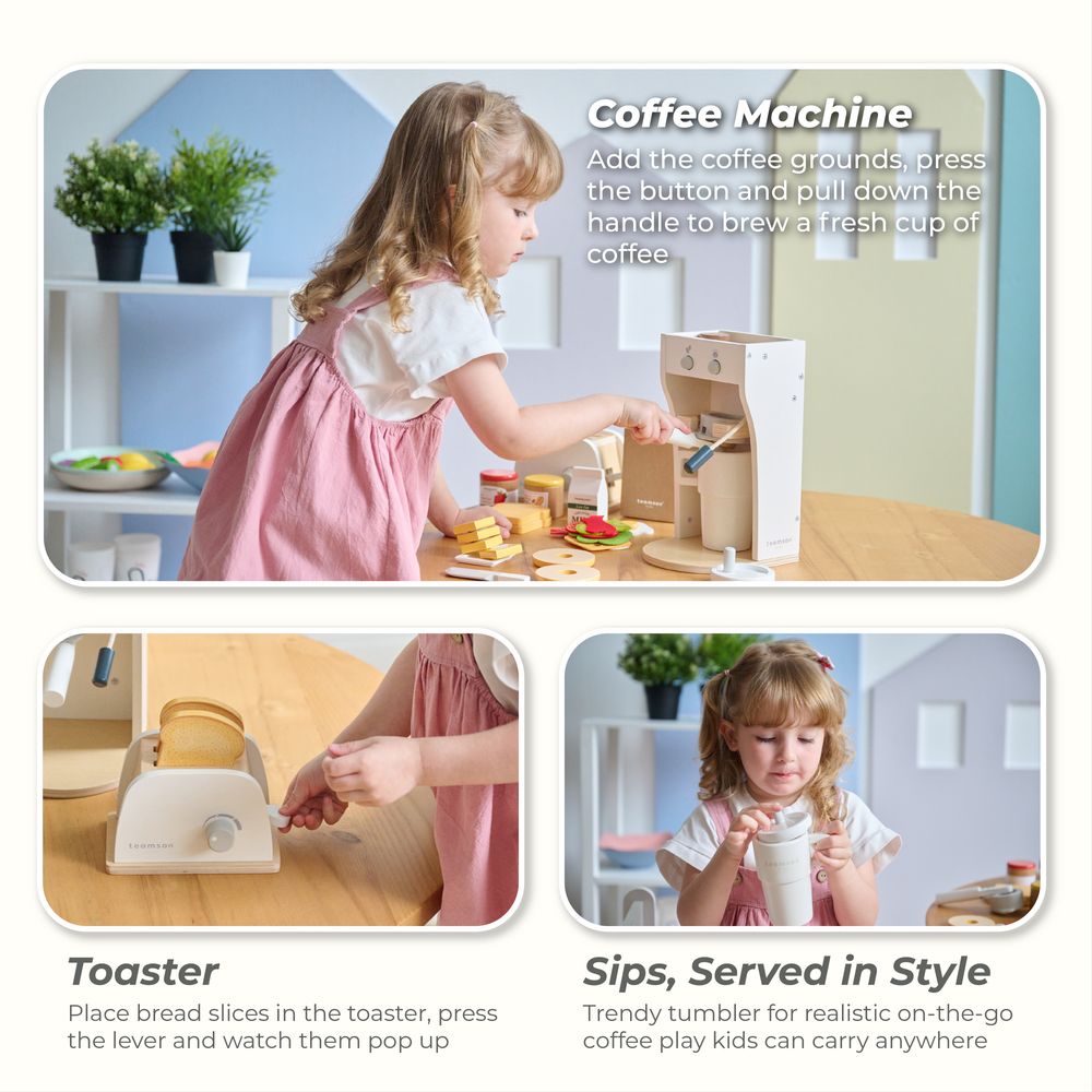 Little Chef Santa Barbara Wooden Healthy Breakfast to Go - FAO Schwarz