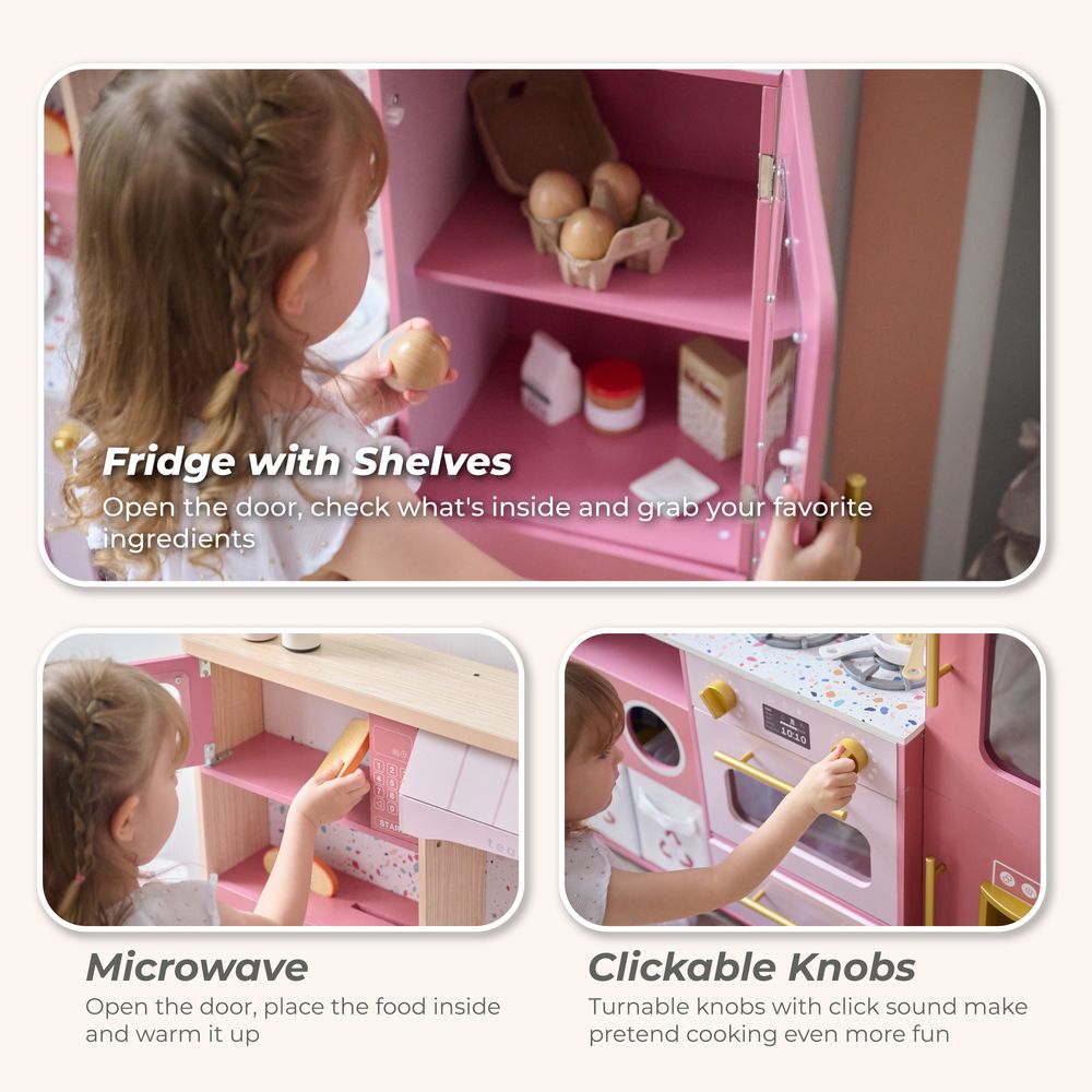 Little Chef Savannah Wooden Play Kitchen with 3 Modular Pieces - FAO Schwarz