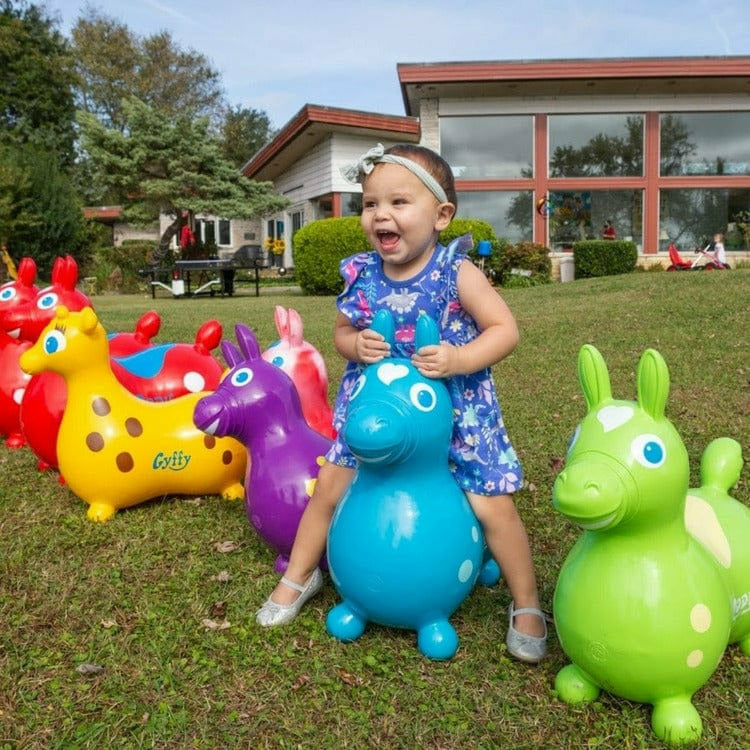Lime Green Rody Horse Inflatable Bouncer Ride-on - FAO Schwarz
