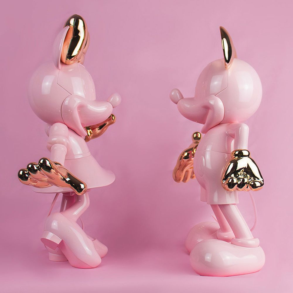 Minnie Mouse 12″ Welcome Studio Figurine – Pastel Pink & Rose Gold - FAO Schwarz