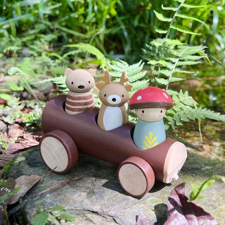 Wooden Timber Taxi Toy - FAO Schwarz